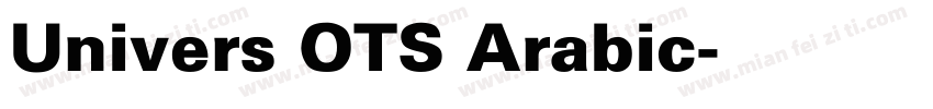 Univers OTS Arabic字体转换